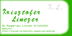 krisztofer linczer business card